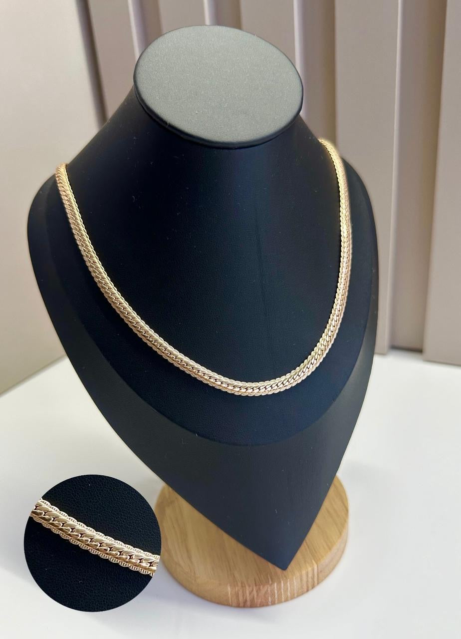 Cadena Serpiente en Oro Rosa Laminado 18k