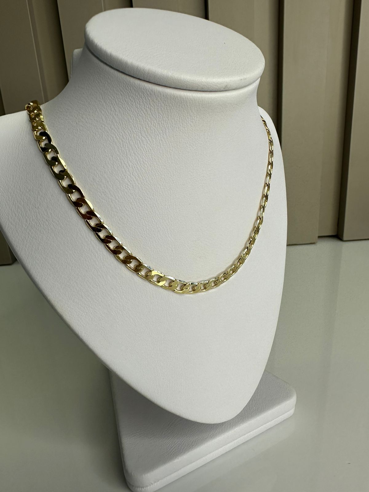 Cadena Cubana Gruesa DAMA en Oro Laminado (6mm)