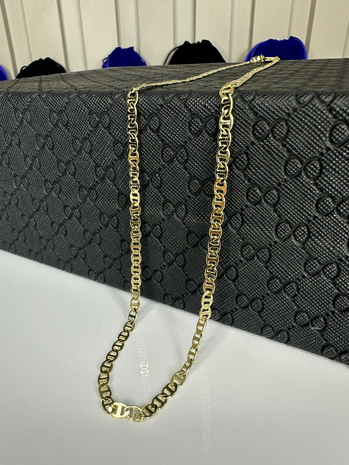 Cadena Escalera en Oro Laminado 18k