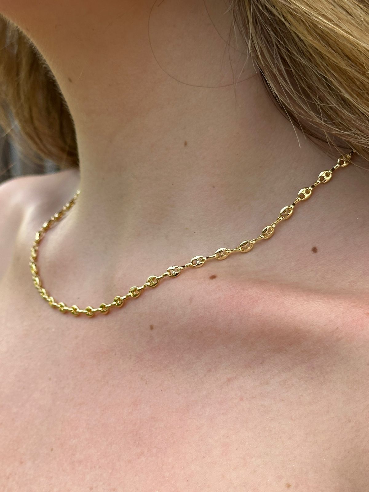 Cadena Gucci Delgada para DAMA en Oro Laminado