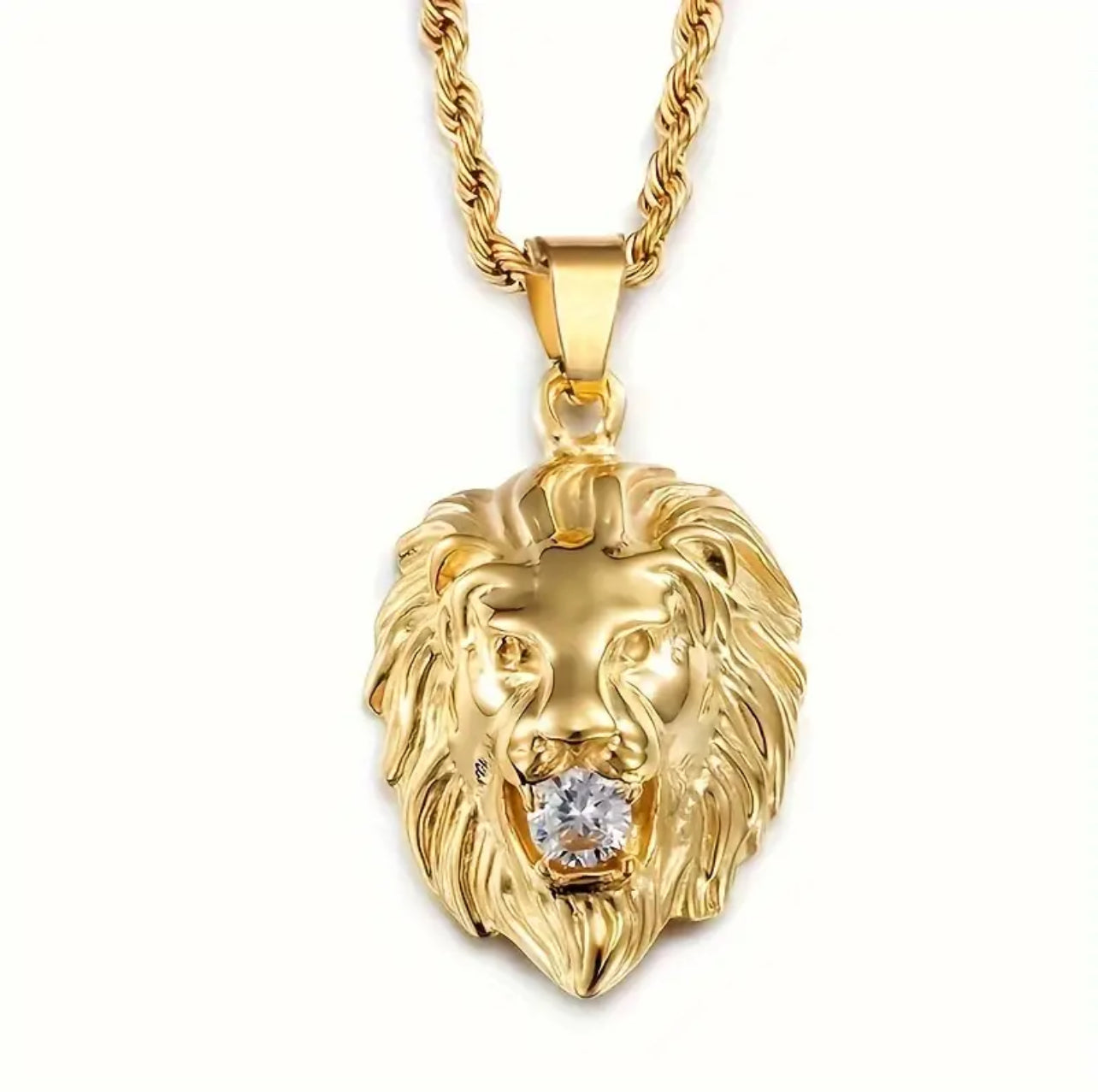 Cadena Lazo + Dije León en Oro Laminado 18k