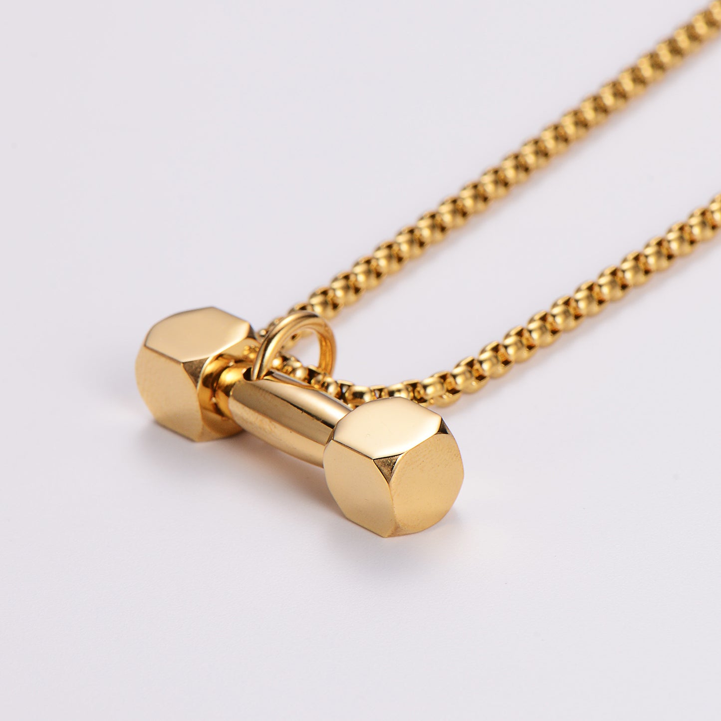 Cadena Veneciana + Dije Mancuerna en Oro Laminado 18k