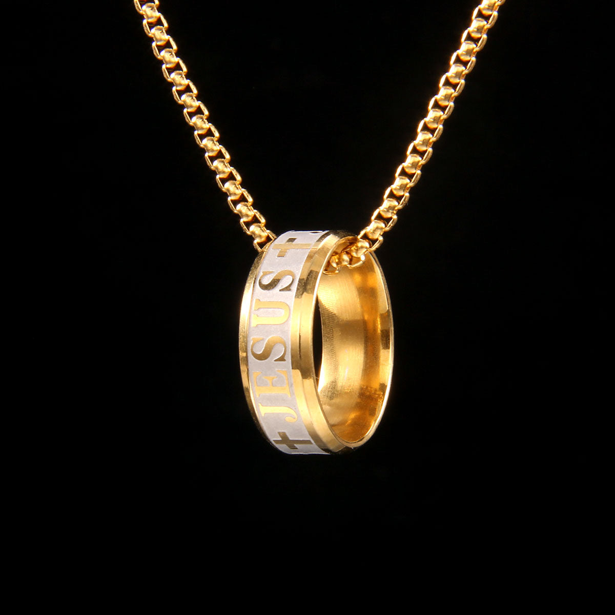 Cadena Veneciana + Dije JESUS en Oro Laminado 18k