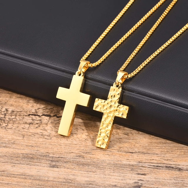 Cadena Veneciana + Dije Cruz en Oro Laminado 18k