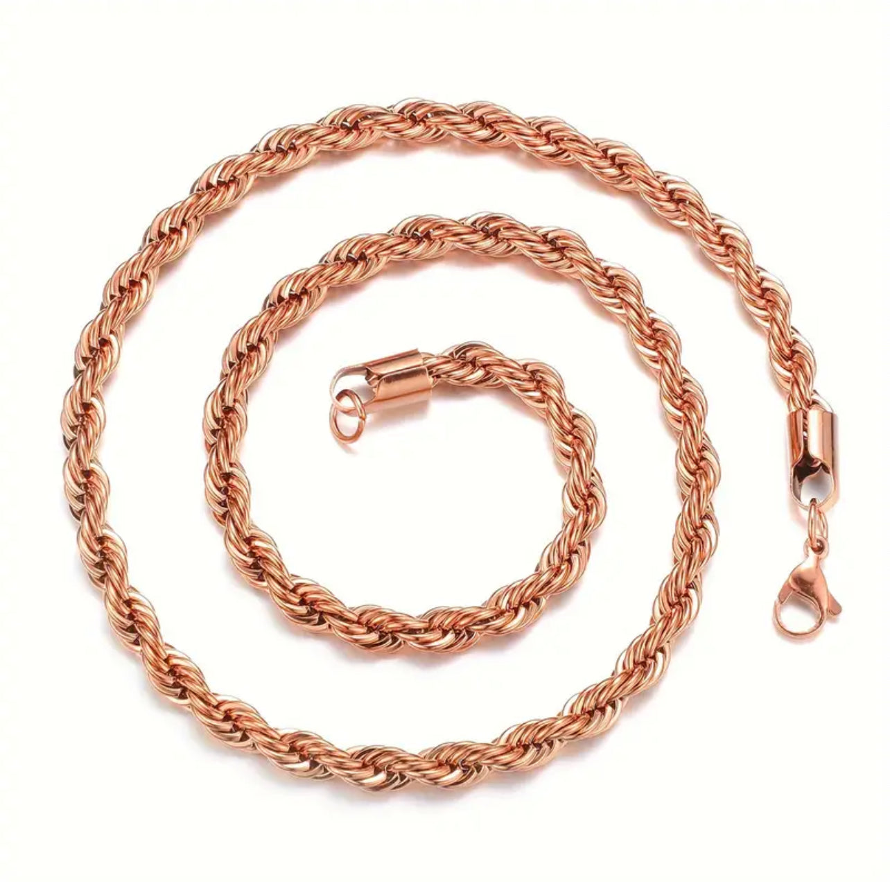 Cadena Lazo en Oro Rosa Laminado 18k