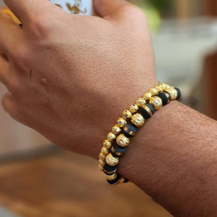 COMBO DUPLA Pulseras ORO 18K LAMINADO