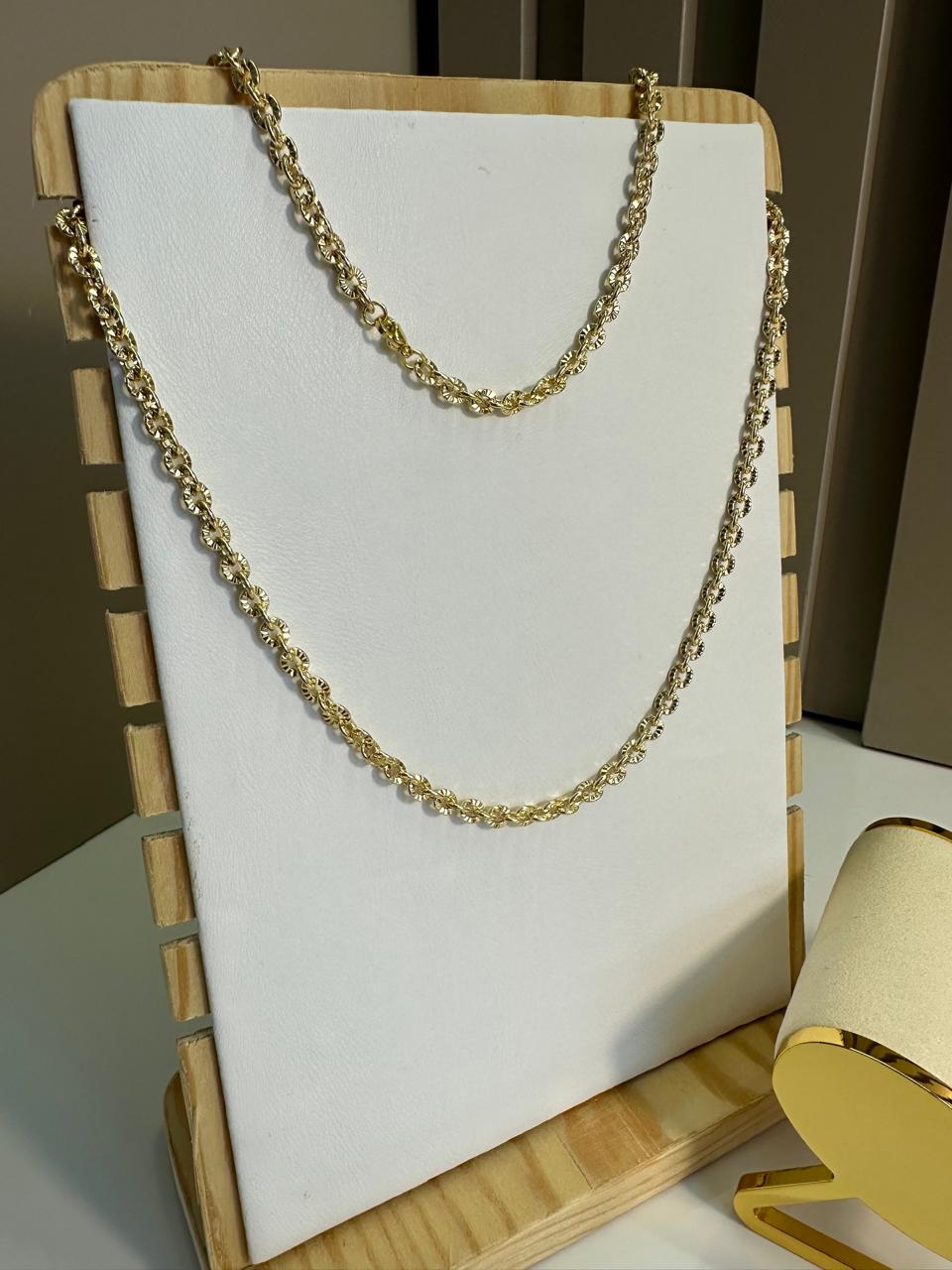 Cadena Destellos en Oro Laminado 18k
