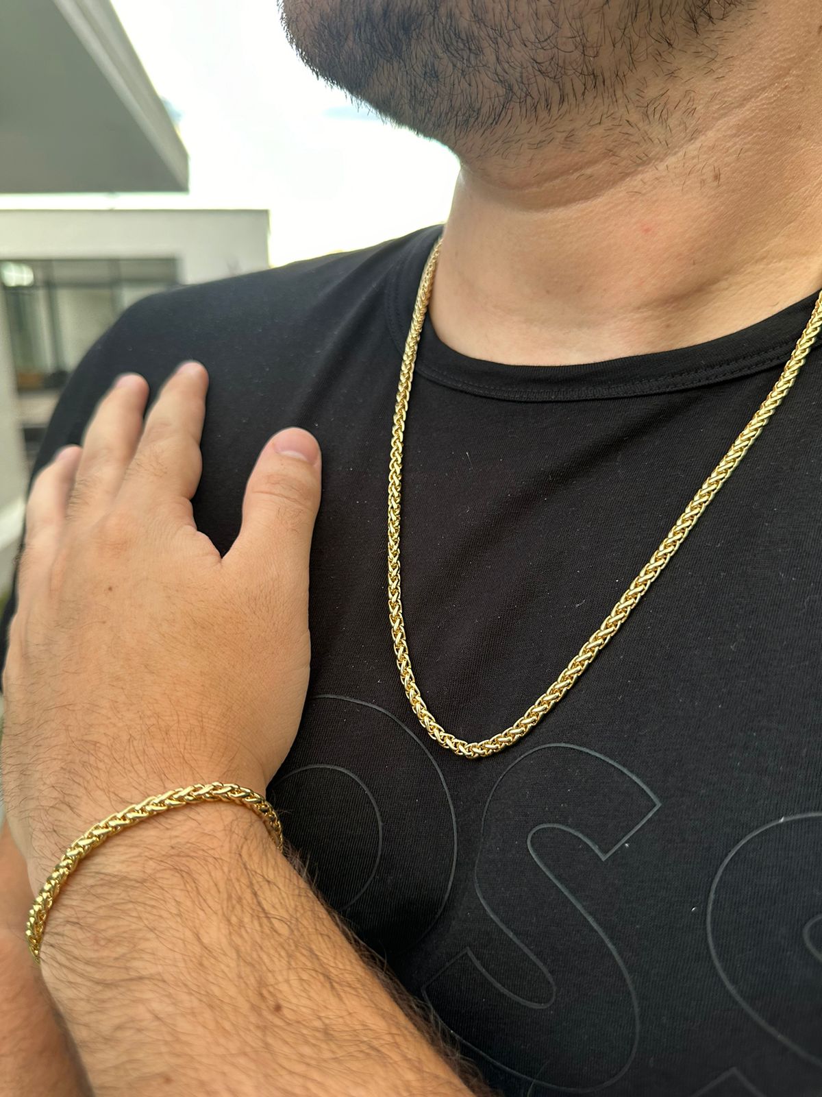 Combo Cadena + Pulsera LAZO en Oro Laminado 18k