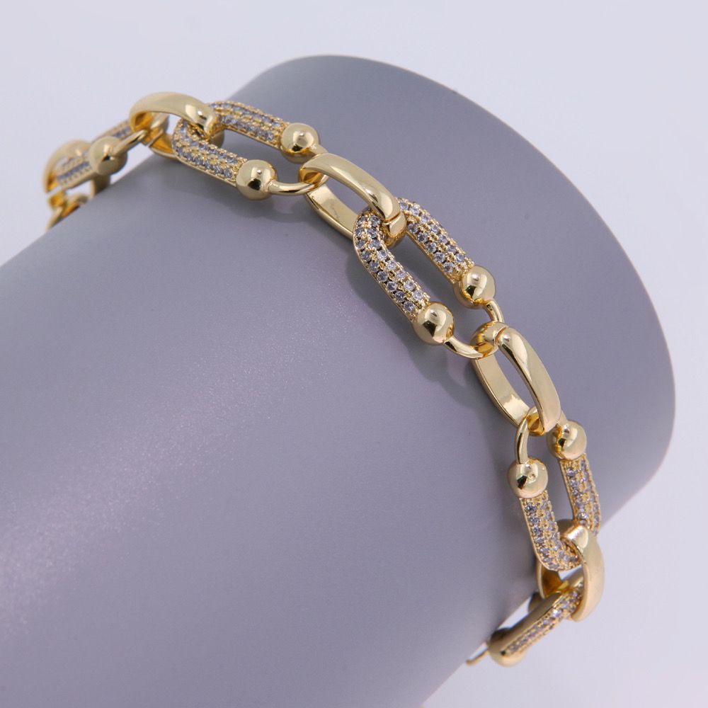 Pulsera ANCLA de Lujo en Oro 18k Laminado