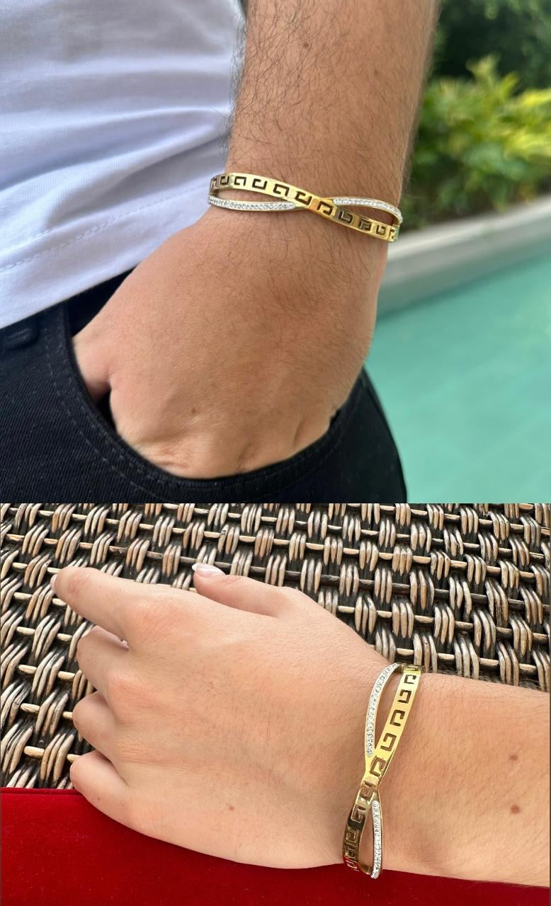 Pulsera Infinito Unisex de Lujo en Oro 18k Laminado