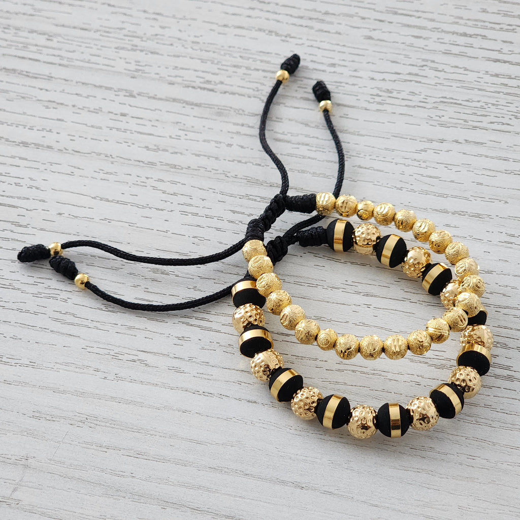 COMBO DUPLA Pulseras ORO 18K LAMINADO