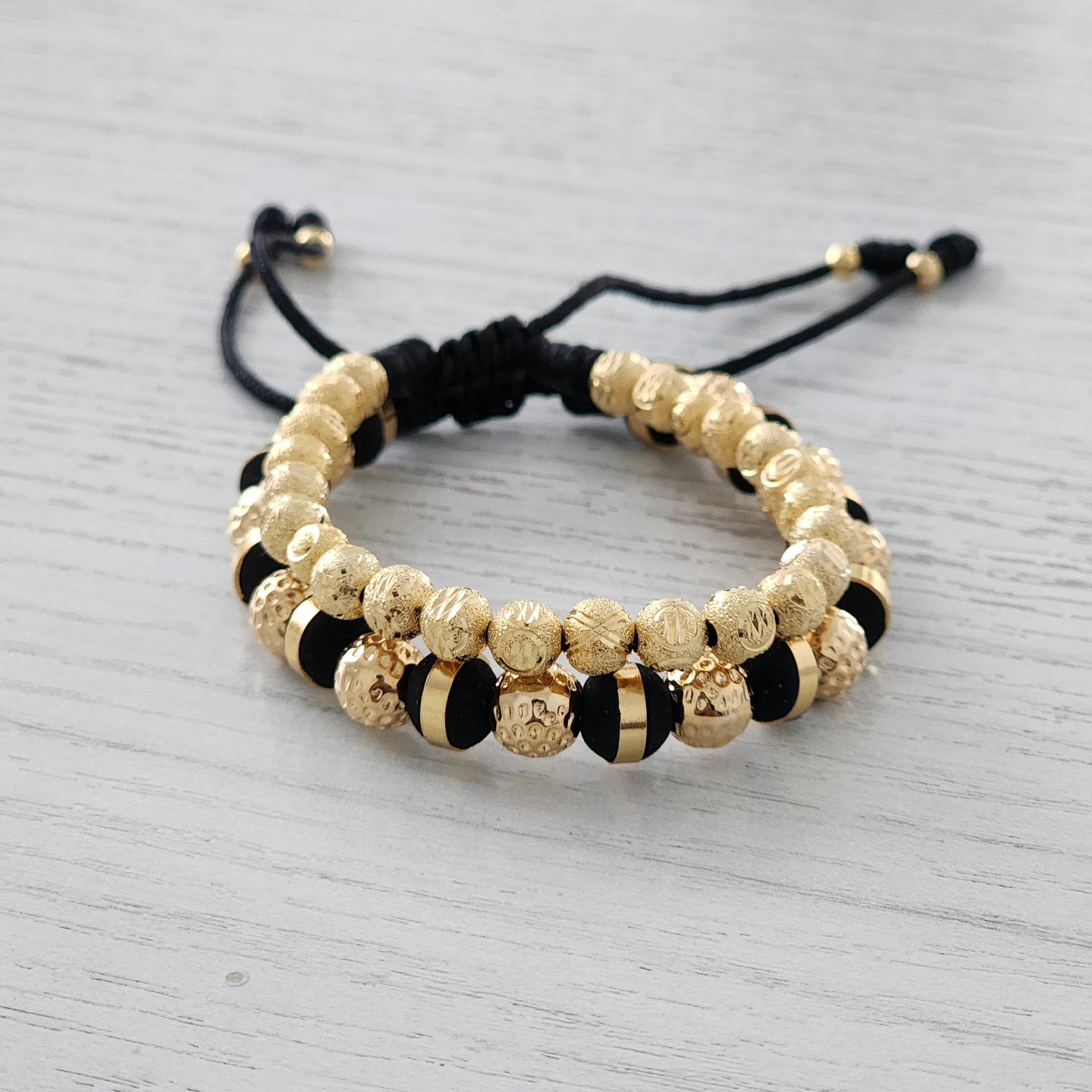 COMBO DUPLA Pulseras ORO 18K LAMINADO