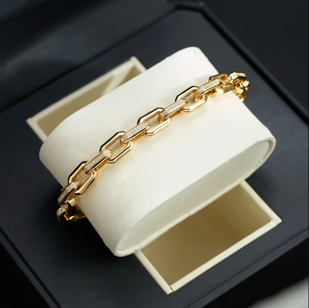 Pulsera PaperClip en Oro 18k Laminado