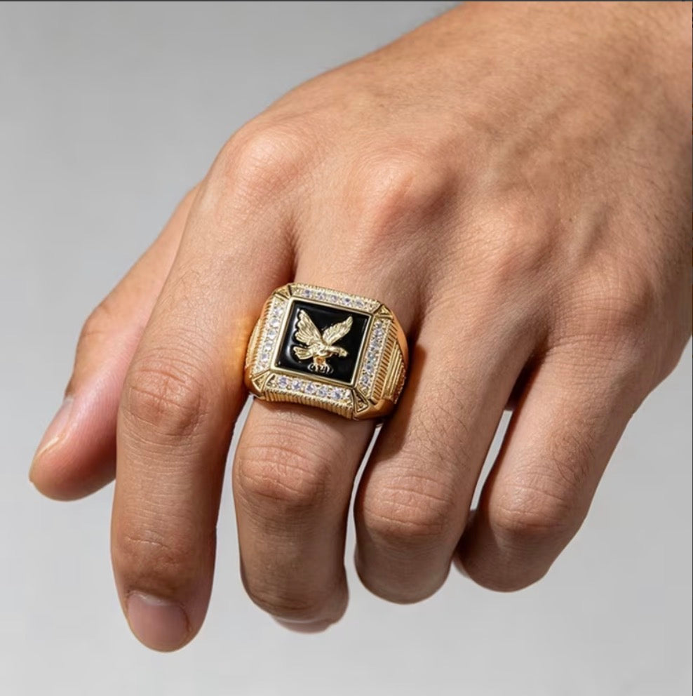 Anillo Caballero Ref 191 en Oro 18K Laminado
