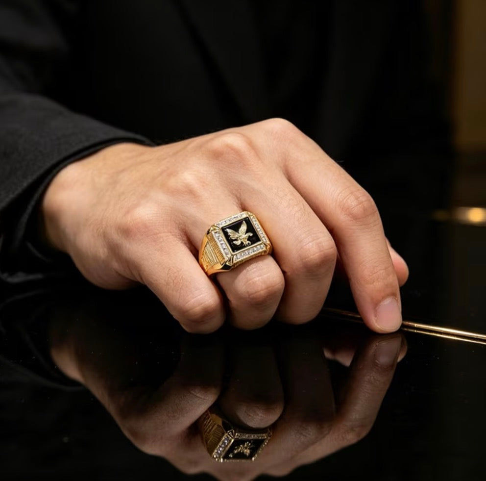 Anillo Caballero Ref 191 en Oro 18K Laminado