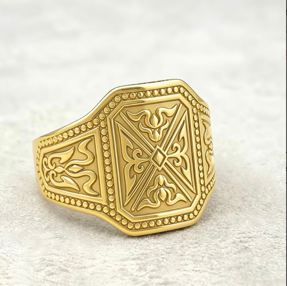Anillo Caballero Ref 193 en Oro 18K Laminado