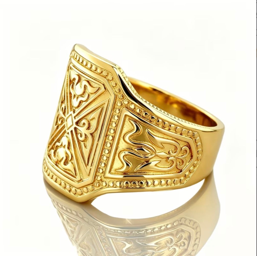 Anillo Caballero Ref 193 en Oro 18K Laminado