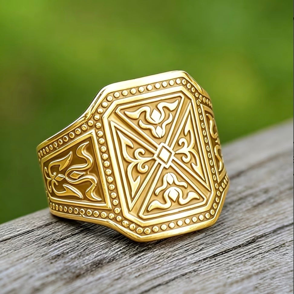 Anillo Caballero Ref 193 en Oro 18K Laminado