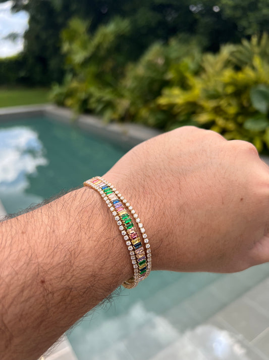 Pulsera Multicolor DE LUJO en Oro 18k Laminado