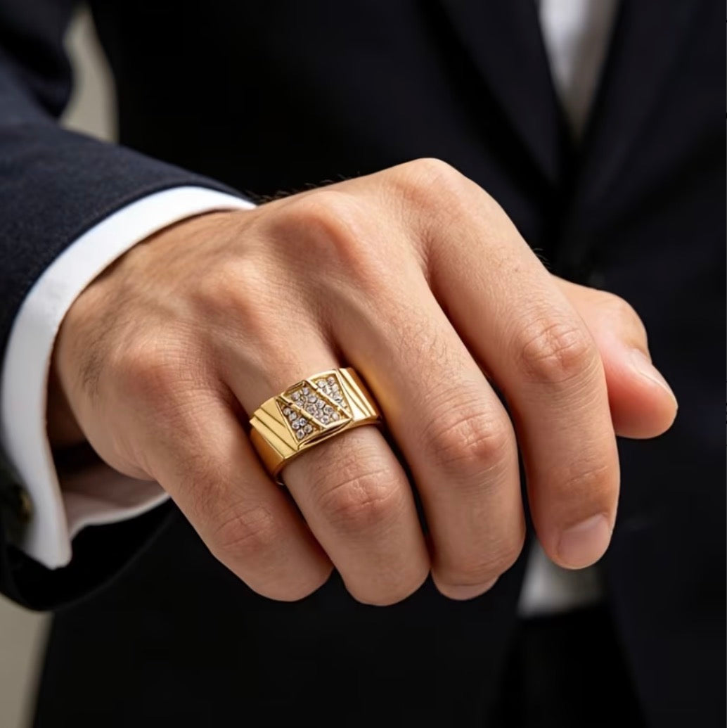 Anillo Caballero Ref 198 en Oro 18K Laminado