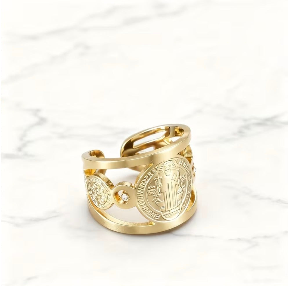 Anillo Ajustable SAN BENITO en Oro 18k laminado