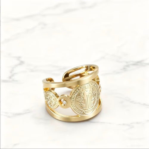 Anillo Ajustable SAN BENITO en Oro 18k laminado