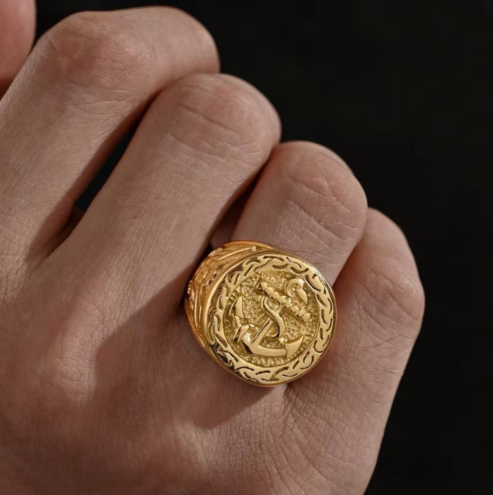 Anillo ANCLA en Oro 18K Laminado
