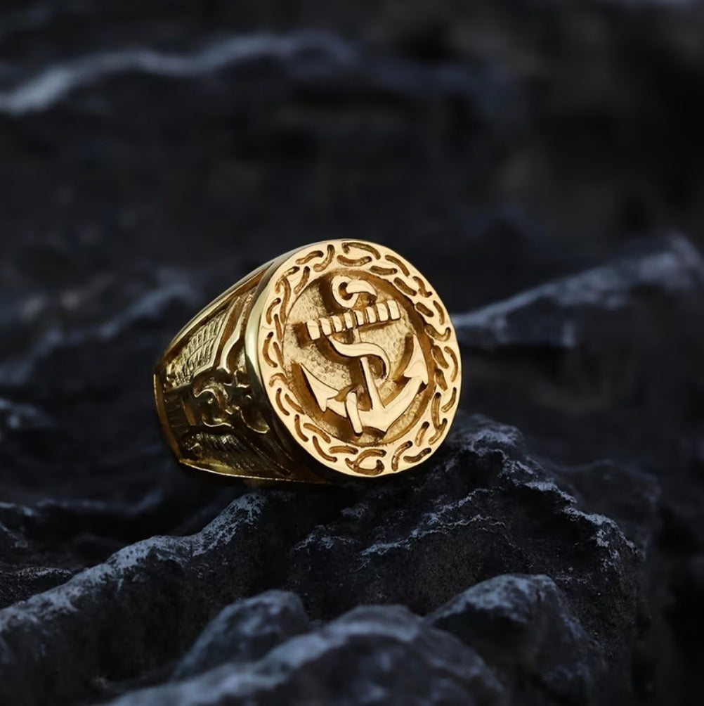 Anillo ANCLA en Oro 18K Laminado