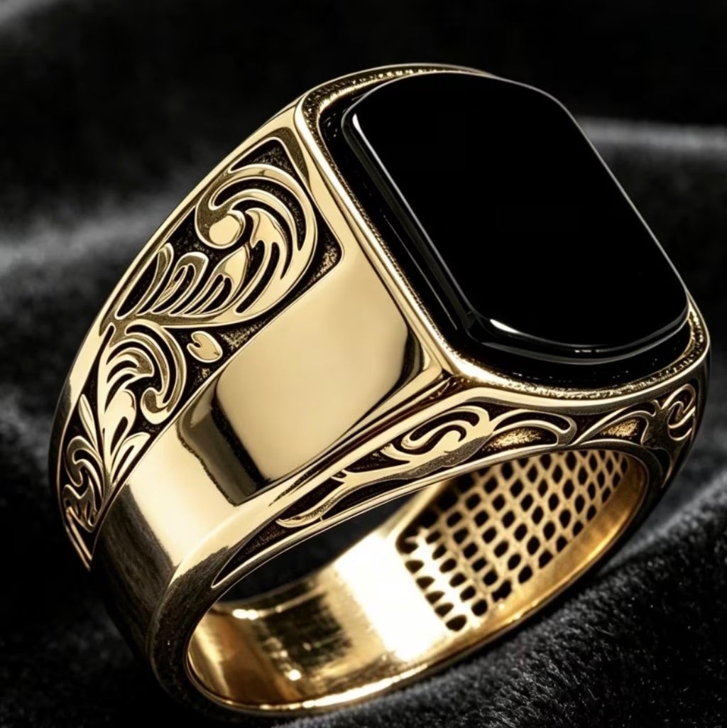 Anillo Caballero Ref 202 en Oro 18K Laminado