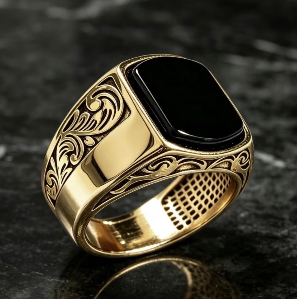 Anillo Caballero Ref 202 en Oro 18K Laminado