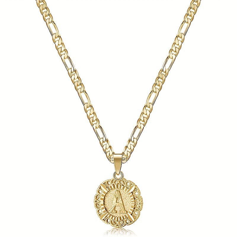 Cadena CARTER + Dije LETRA para DAMA en ORO 18K