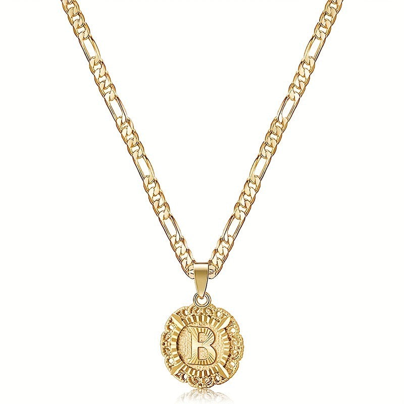Cadena CARTER + Dije LETRA para DAMA en ORO 18K