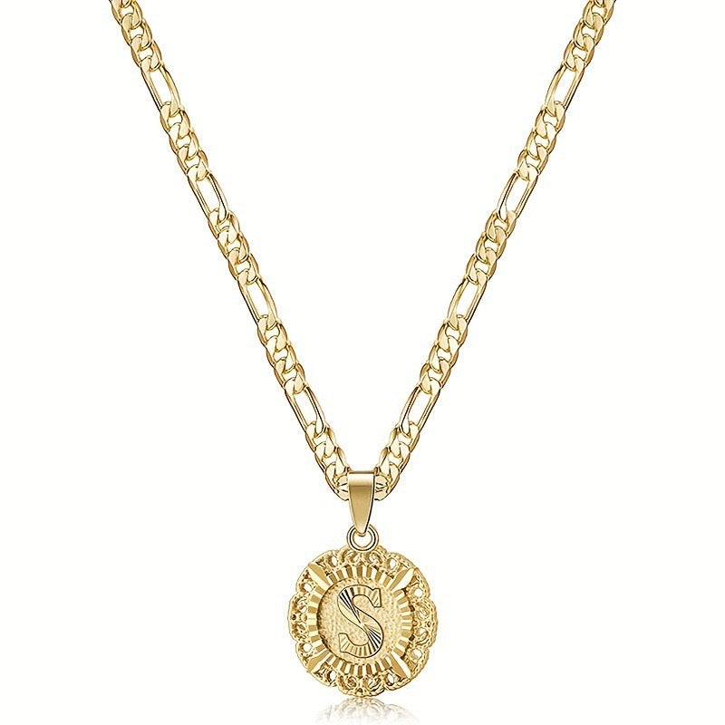 Cadena CARTER + Dije LETRA para DAMA en ORO 18K