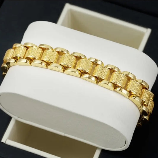 Pulsera PANAL de Lujo en Oro 18k Laminado