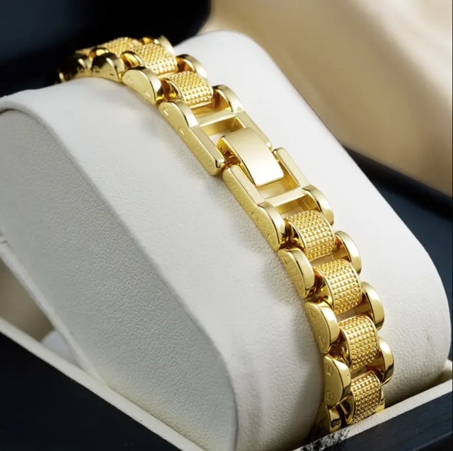 Pulsera PANAL de Lujo en Oro 18k Laminado