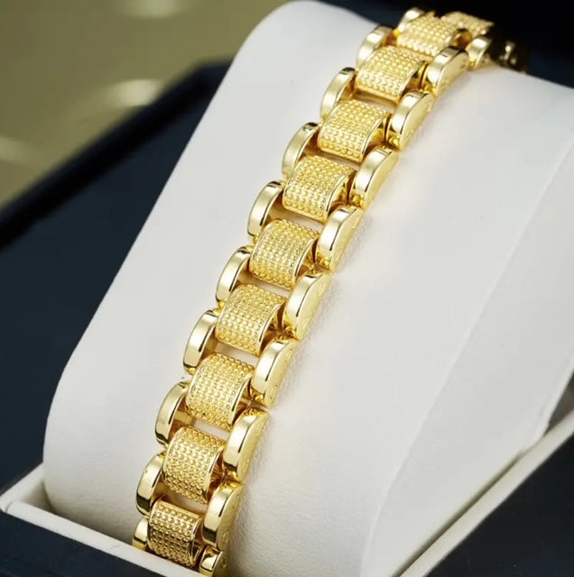 Pulsera PANAL de Lujo en Oro 18k Laminado