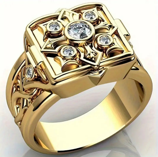 Anillo Caballero Ref 118 en oro 18k laminado