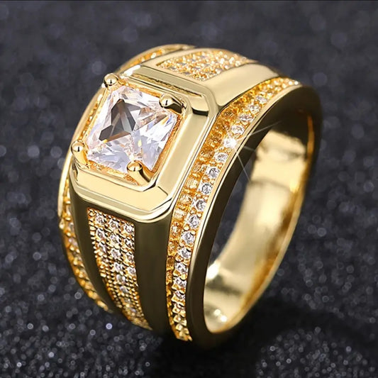 Anillo Caballero Ref 124 en oro 18k laminado