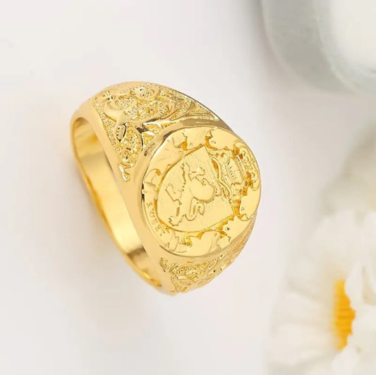 Anillo Caballero Ref 130 en oro 18k laminado