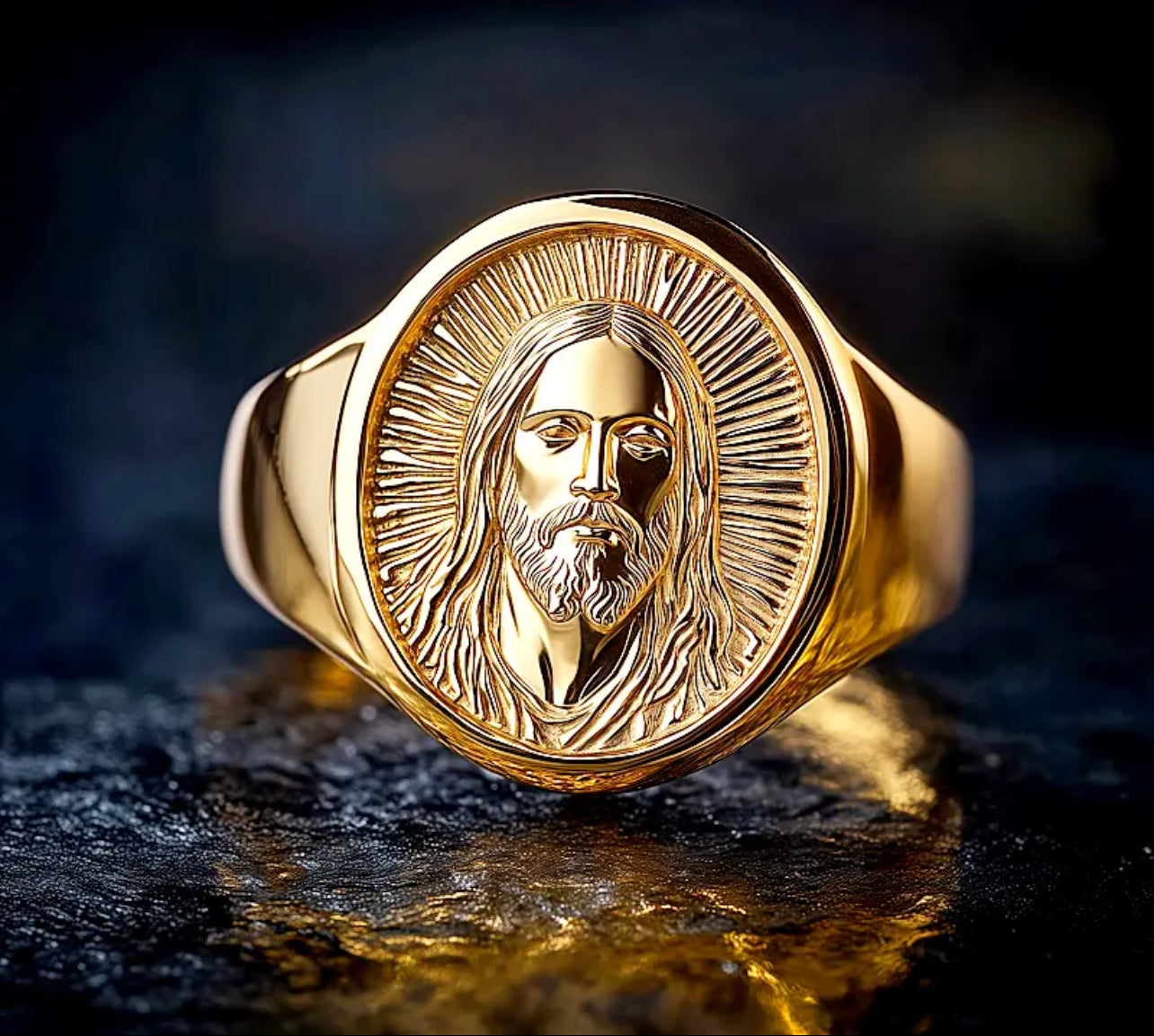 Anillo Caballero Ref 148 en oro 18k laminado