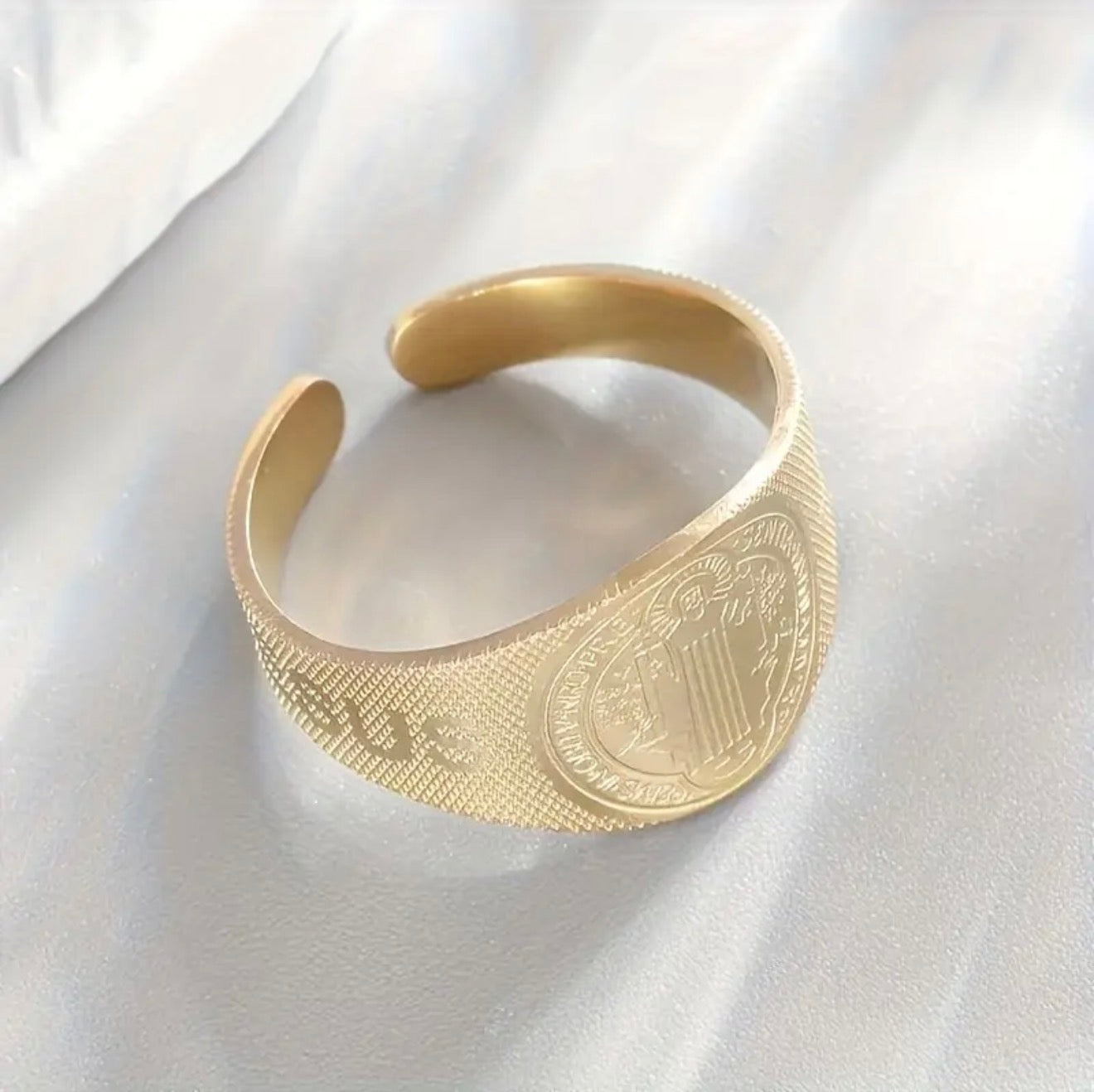Anillo Ajustable Caballero Ref 150 en oro 18k laminado