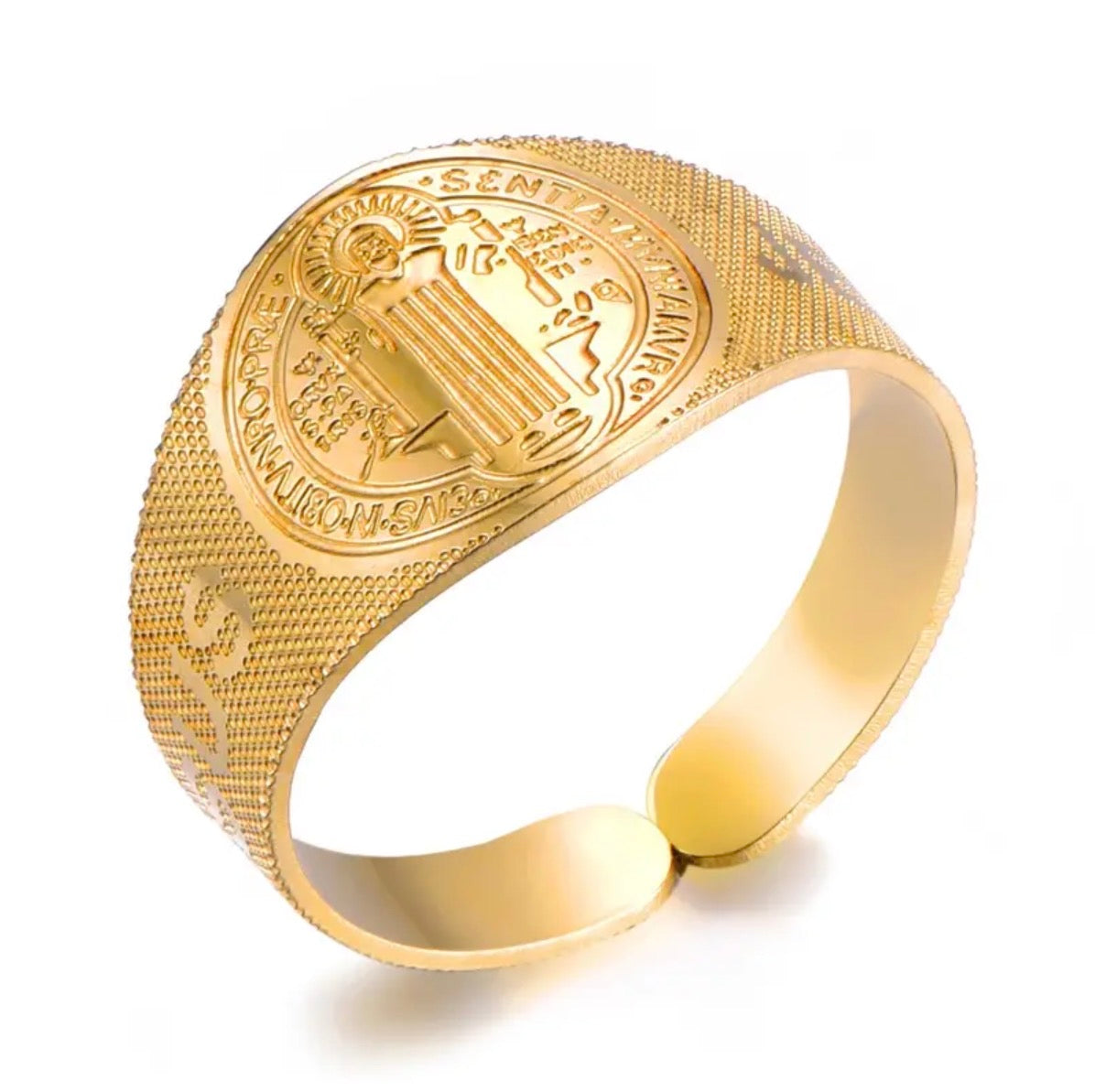 Anillo Ajustable Caballero Ref 150 en oro 18k laminado
