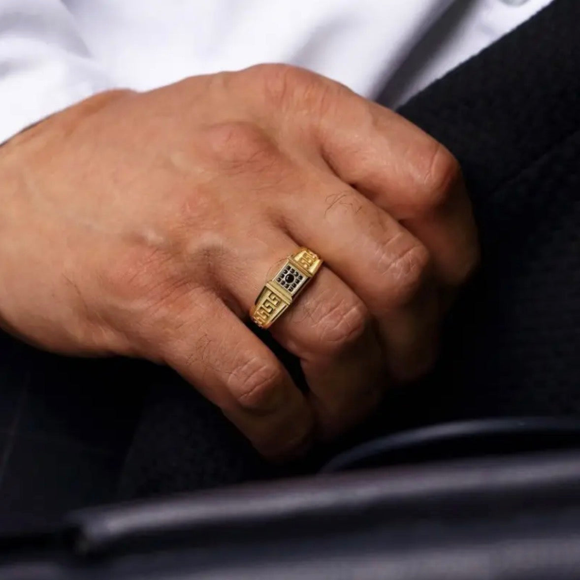 Anillo Caballero Ref 155 en oro 18k laminado