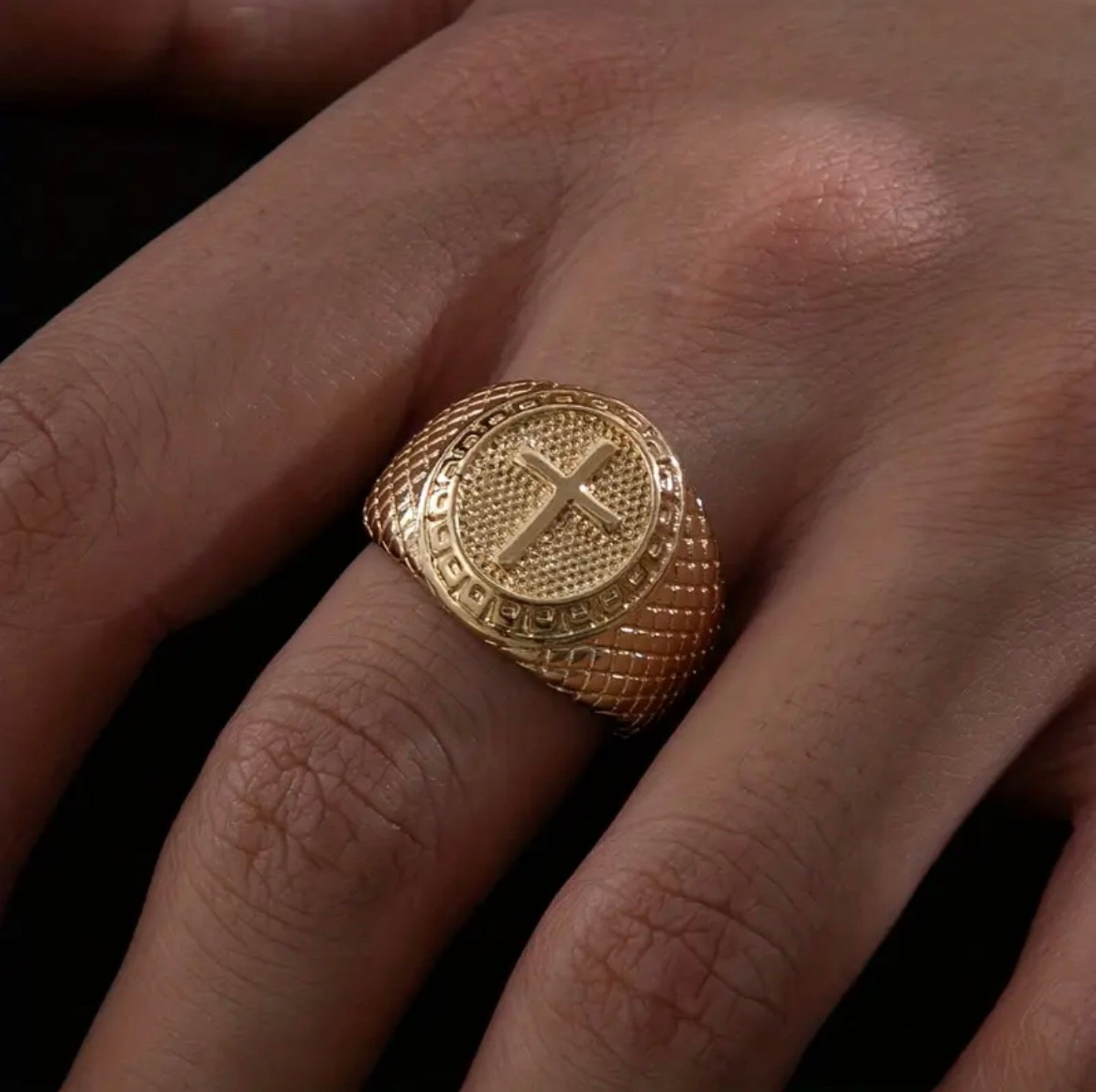 Anillo Caballero Ref 164 en oro 18k laminado