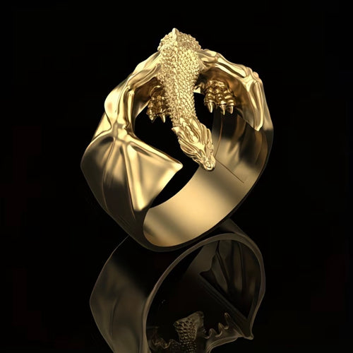 Anillo Alas de Dragón en Oro 18K Laminado