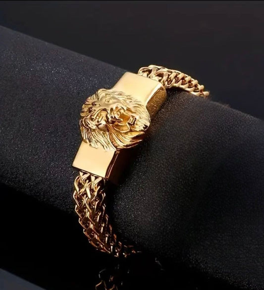 Pulsera León versión 2025 en Oro 18k Laminado