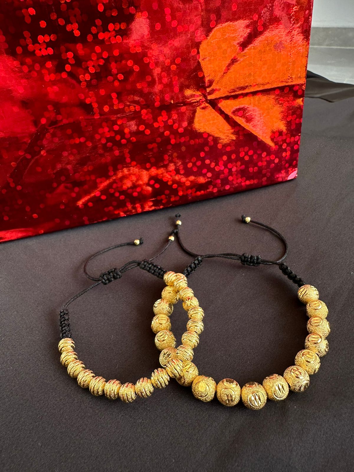 Combo Pareja (2 Manillas en Oro 18k Laminado) Imperial Gold 8mm y 6mm