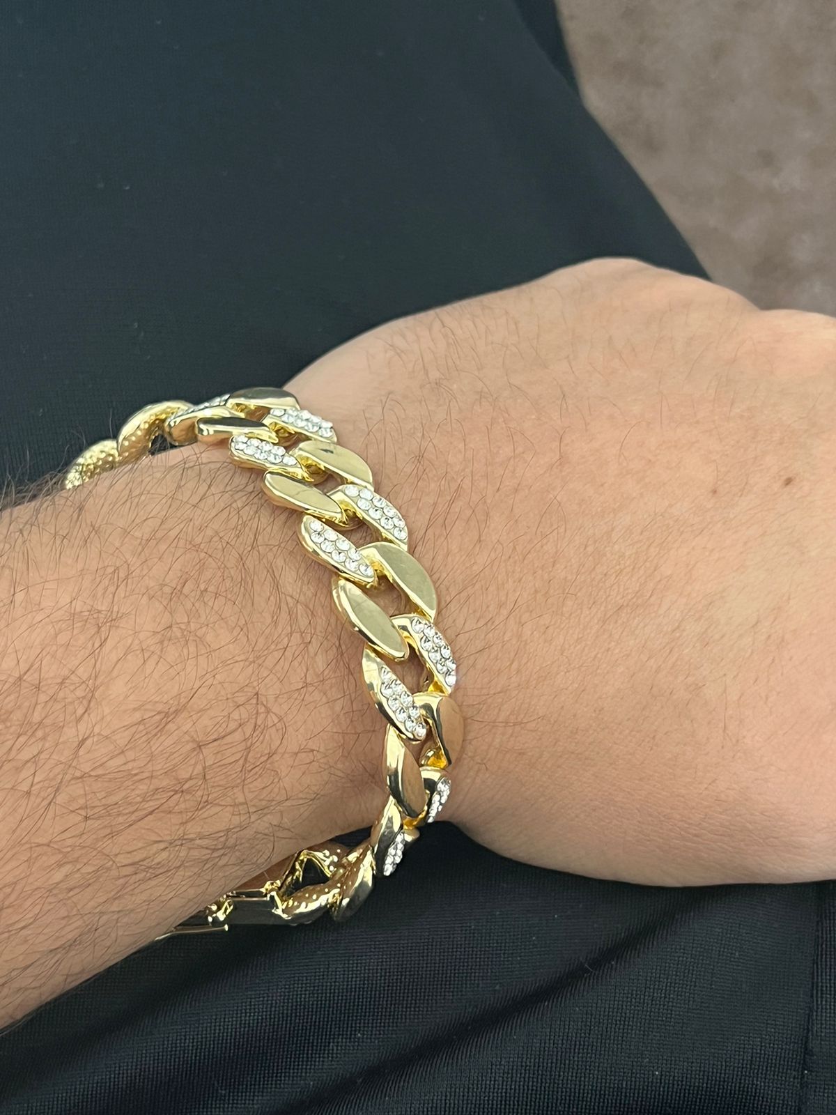 Pulsera Cubana en Oro 18k Laminado