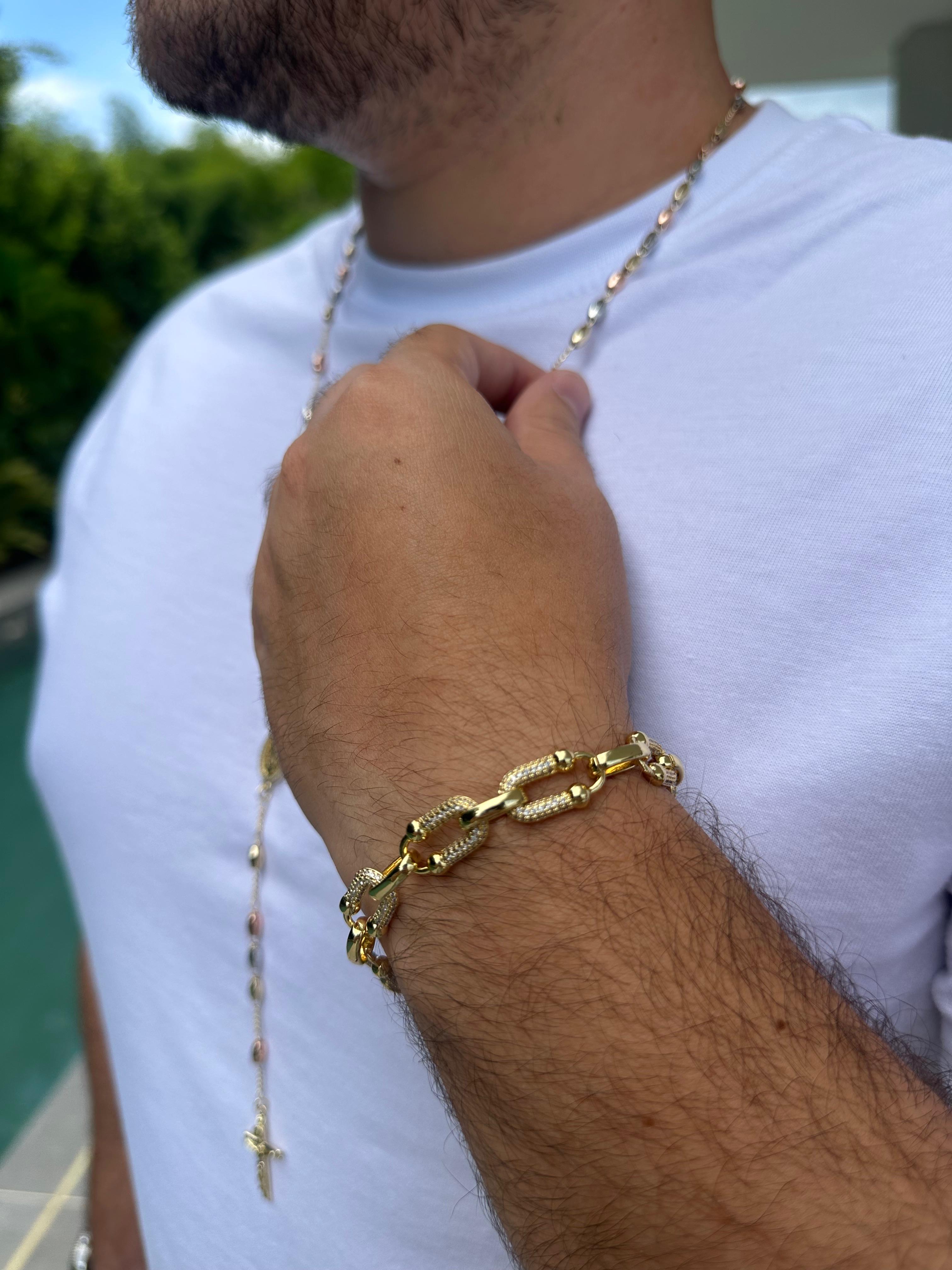 Pulsera ANCLA de Lujo en Oro 18k Laminado