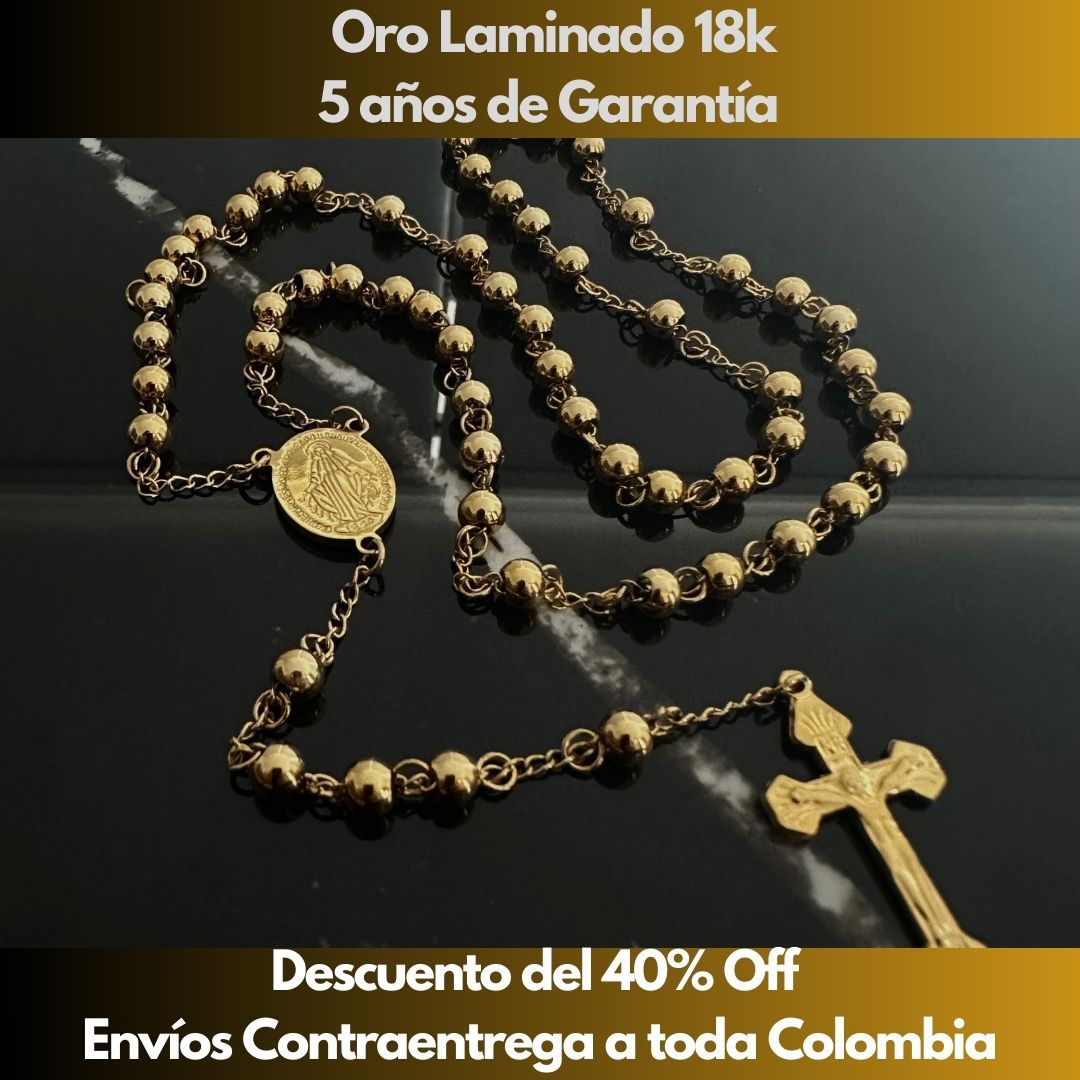 Camándula Oro Laminado 18k Balín # 6